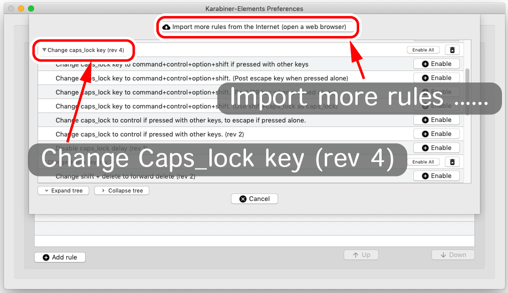 karabiner elements modifer key